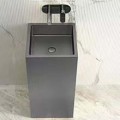 Schnelle 175 Sch Bl8804 Grey Monoblok Kare  Çelik Lavabo