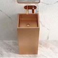 Schnelle 177 Sch Rg8804 Rose Gold Monoblok Kare  Çelik Lavabo