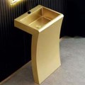 Schnelle 180 Sch B8805 Gold Monoblok Dikdörtgen  Çelik Lavabo