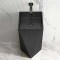 Schnelle 225 Sch Bk8820 Black Kare Monoblok Çelik Lavabo