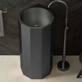 Schnelle 231 Sch Bk8821 Black Antik Hegzagon Monoblok Çelik Lavabo