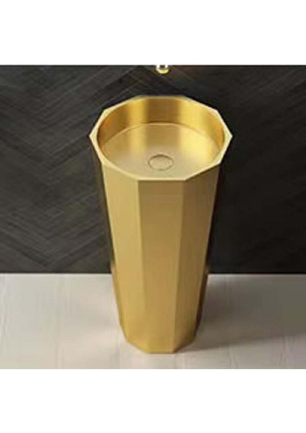 Schnelle 164 Sch G8802 Gold Monoblok Hegzagon  Çelik Lavabo