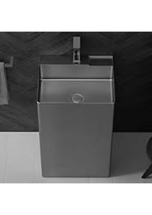 Schnelle 169 Sch Bl8803 Grey Monoblok Dikdörtgen  Çelik Lavabo