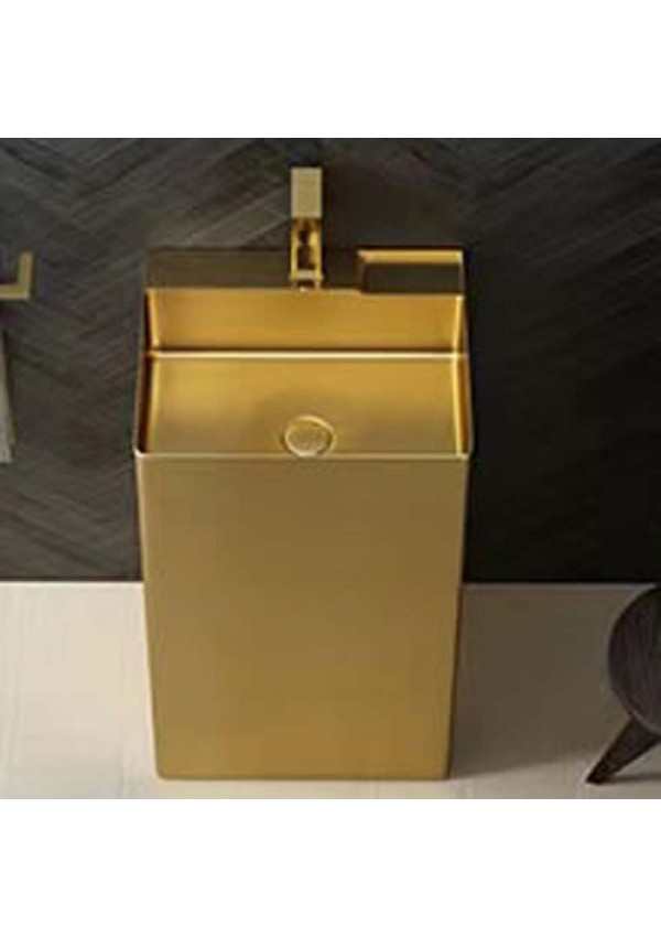 Schnelle 170 Sch G8803 Gold Monoblok Dikdörtgen  Çelik Lavabo