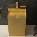 Schnelle 170 Sch G8803 Gold Monoblok Dikdörtgen  Çelik Lavabo