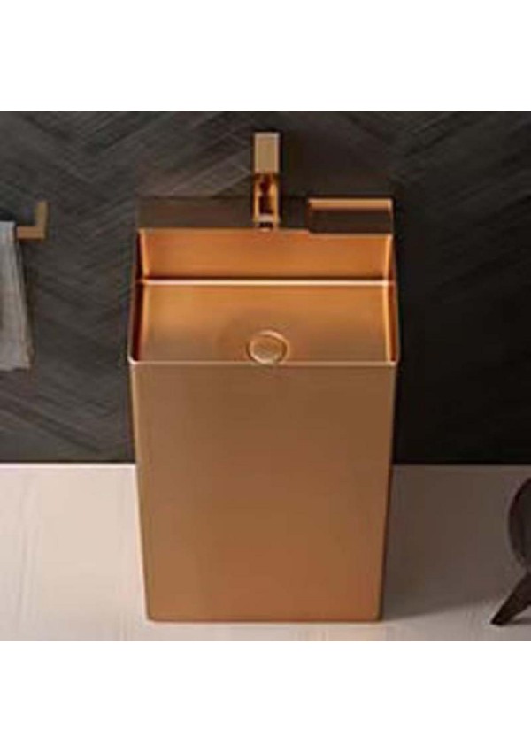 Schnelle 171 Sch Rg8803 Rose Gold Monoblok Dikdörtgen  Çelik Lavabo