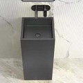 Schnelle 174 Sch Bk8804 Black Monoblok Kare  Çelik Lavabo