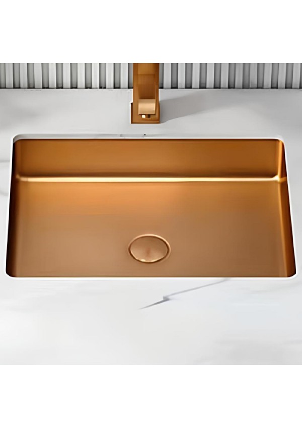 SCHNELLE 5 SCH RG202 Rose Gold Tezgah Altı Dikdörtgen Çelik Lavabo