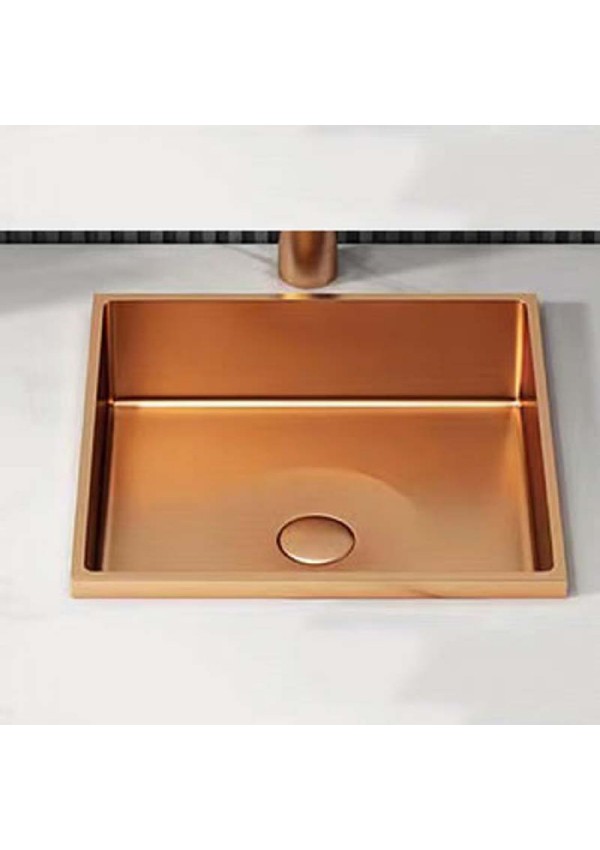 SCHNELLE 23 SCH RG205 Rose Gold Tezgah Altı Dikdörtgen Çelik Lavabo