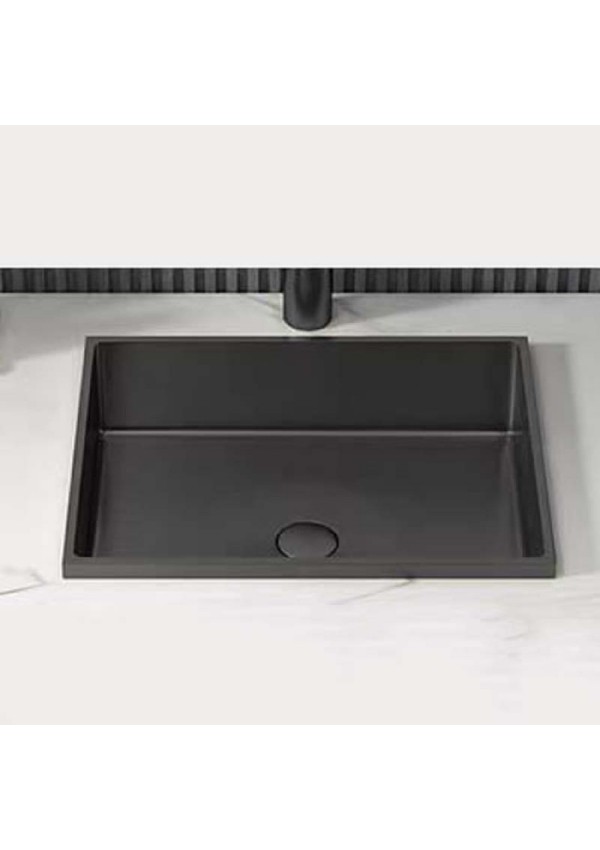 SCHNELLE 44 SCH BK210 Black Tezgah Altı Dikdörtgen Çelik Lavabo