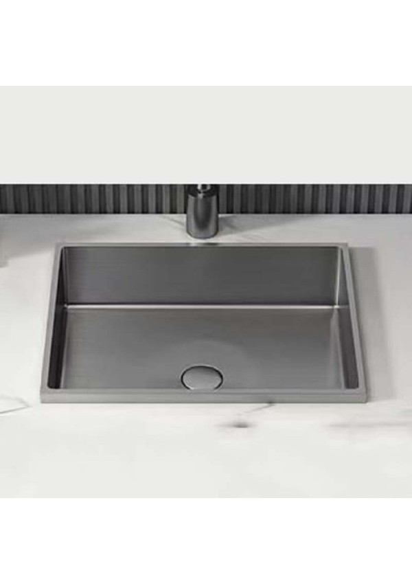 SCHNELLE 45 SCH BL210 Grey Tezgah Altı Dikdörtgen Çelik Lavabo