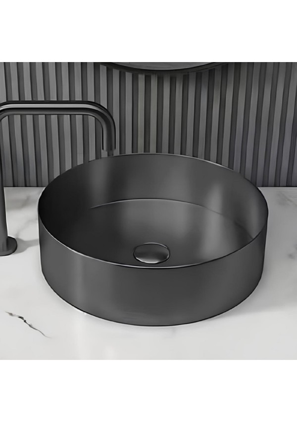 SCHNELLE 98 SCH BK5512 Black Tezgah Üstü Oval Çelik Lavabo