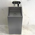 SCHNELLE 175 SCH BL8804 Grey Monoblok Kare  Çelik Lavabo