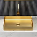 SCHNELLE 188 SCH G5502 Gold Tezgah Üstü Dikdörtgen Çelik Lavabo