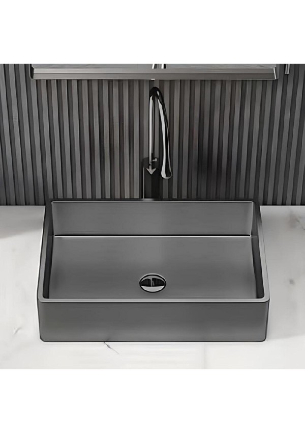 SCHNELLE 199 SCH BL5514 Grey Tezgah Üstü Dikdörtgen Çelik Lavabo