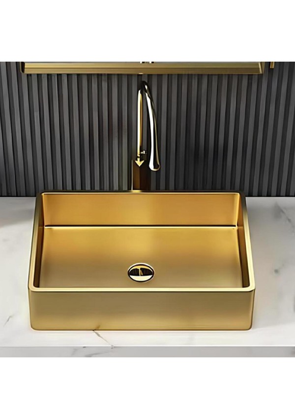 SCHNELLE 200 SCH G5514 Gold Tezgah Üstü Dikdörtgen Çelik Lavabo