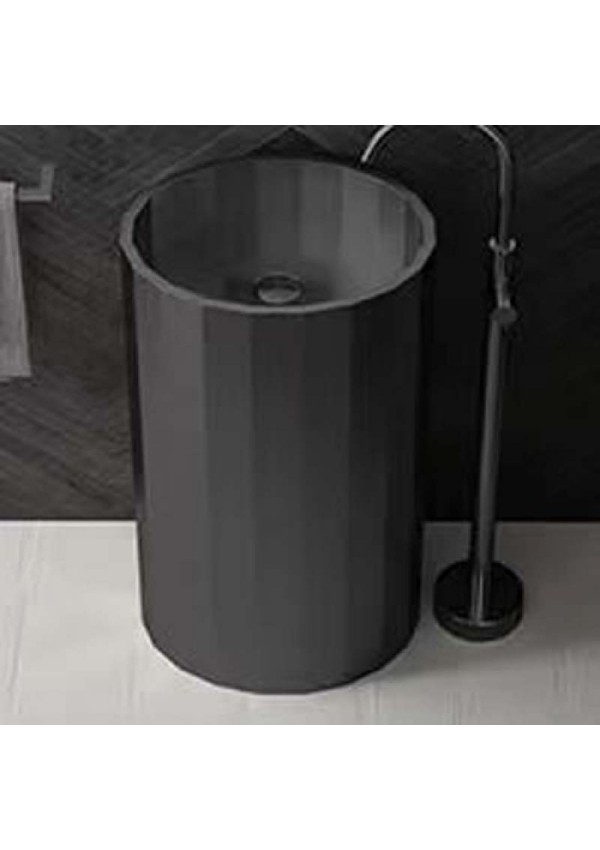 SCHNELLE 218 SCH BK8818 Black Hegzagon Monoblok Çelik Lavabo