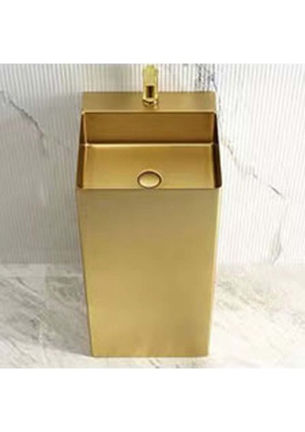 SCHNELLE 224 SCH G8819 Gold Kare Monoblok Çelik Lavabo