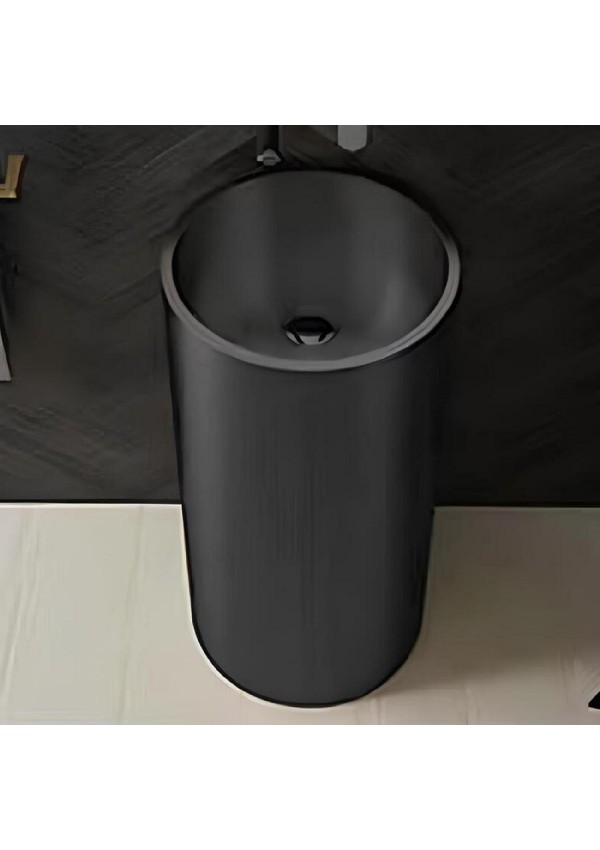 SCHNELLE 256 SCH BK8831 Black Oval Monoblok Çelik Lavabo