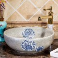 Schnelle 58-JS-11047 Çiçek Desenli Tezgah Üstü Lavabo