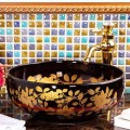 Schnelle 61-JS-12001 Çiçek Desenli Tezgah Üstü Lavabo