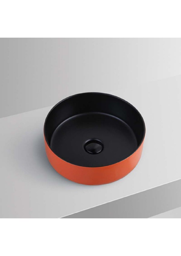 SCHNELLE M1090-MBO Orange Black Oval Tezgah Üstü Mat Lavabo