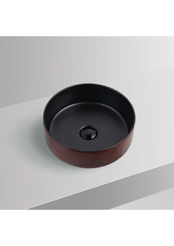 SCHNELLE M1090-MBB Brown Black Oval Tezgah Üstü Mat Lavabo