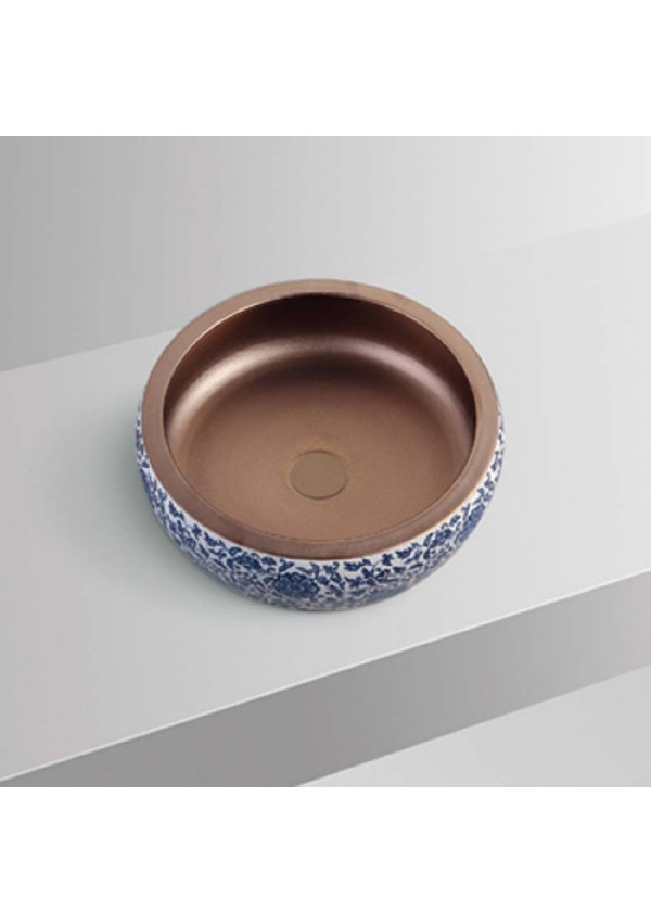 SCHNELLE Y602 Rose Gold Çini  Oval Tezgah Üstü Mat Lavabo