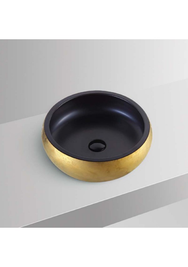 SCHNELLE Y601G Gold Silver Oval Tezgah Üstü Mat Lavabo