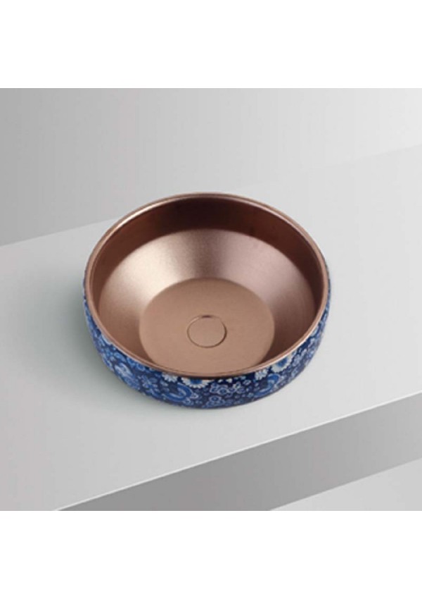 SCHNELLE Y603 Rose Gold Çini Oval Tezgah Üstü Mat Lavabo