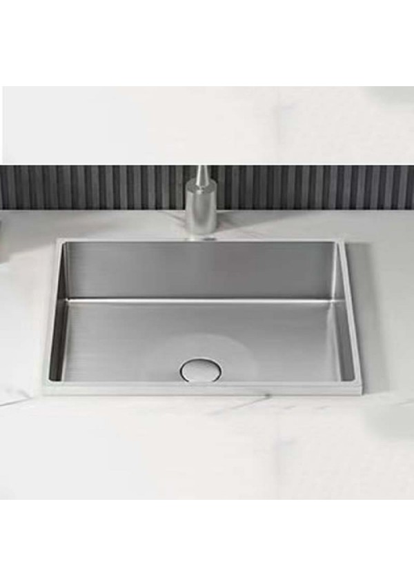 SCHNELLE49 SCH S210 Chrome Tezgah Altı Dikdörtgen Çelik Lavabo