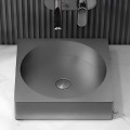 SCHNELLE 63 SCH BL5507 Grey Tezgah Üstü Kare Çelik Lavabo