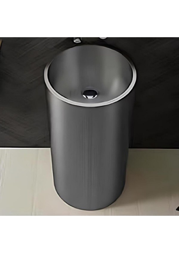 Schnelle Sch BL8831 Antrasit Oval Monoblok Çelik Lavabo