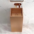 SCHNELLE 177 SCH RG8804 Rose Gold Monoblok Kare  Çelik Lavabo