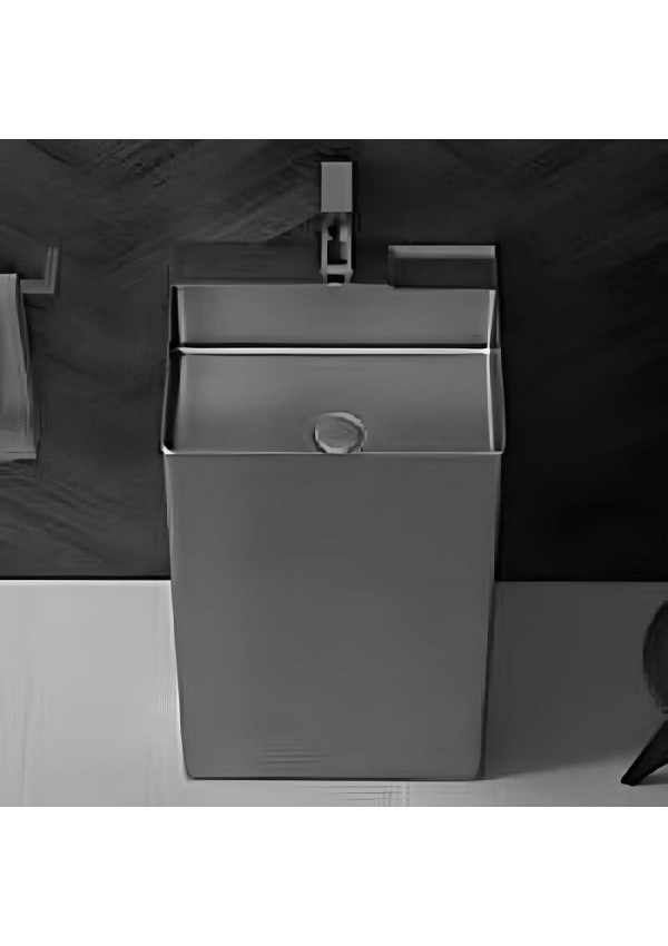 SCHNELLE 169 SCH BL8803 Grey Monoblok Dikdörtgen  Çelik Lavabo