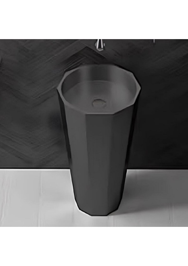 SCHNELLE 162 SCH BK8802 Black Monoblok Hegzagon Çelik Lavabo